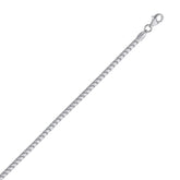 55cm Franco Chain in Rhodium Plated Sterling Silver